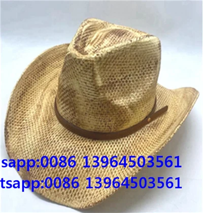 Cappello da cowboy da donna, vintage, con cintura intrecciata western