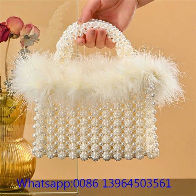 Handwoven Women Pearl Party Bag