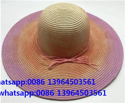Cappello di paglia con parasole da donna tinto