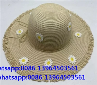 Cappello di paglia a fiori per bambina Tassal per l'estate