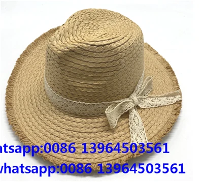 Cappello da spiaggia con tesa larga in pizzo