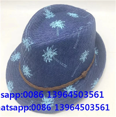 Cappello da sole da cowboy di paglia blu