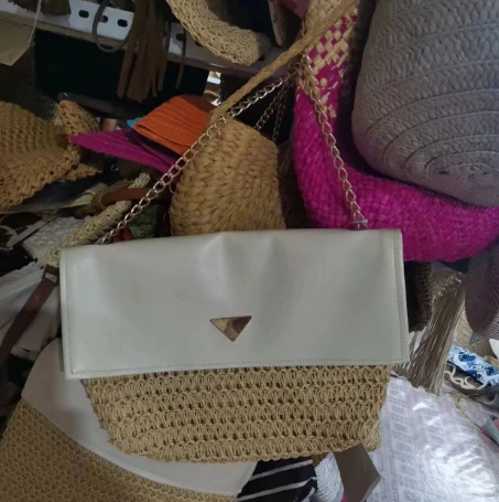 Borsa da spiaggia da donna fatta a mano di grandi dimensioni