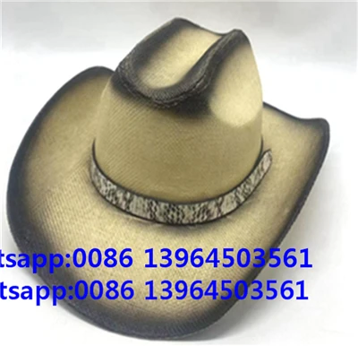 Cappello da cowboy retrò Fedora da uomo con spray nero