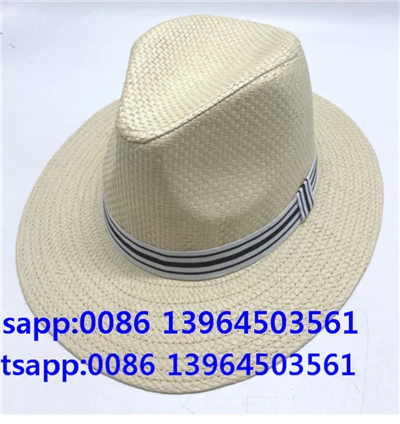 Cappello Panama Uomo Cappello di Paglia Tinta Unita