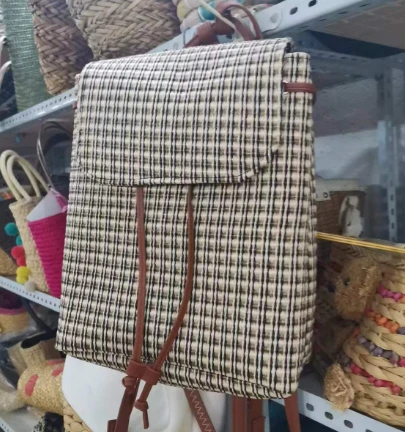PP Woven Women Backpack Borse