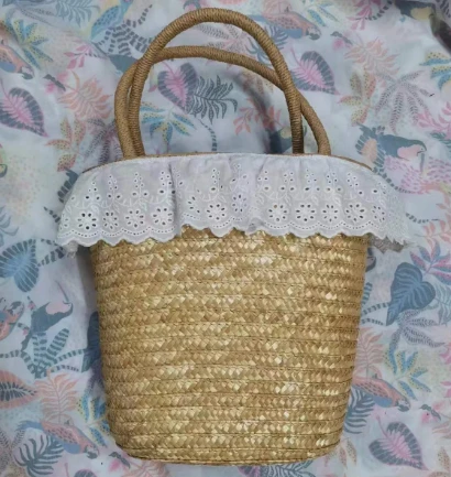 Borsa piccola da donna in grano naturale