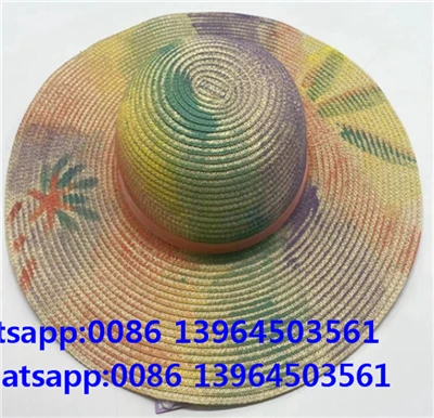 Dipingendo da donne colorate cappello di carta paglia