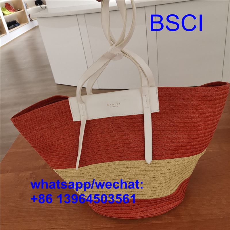 Borsa da spiaggia grande e resistente in paglia