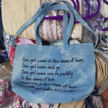 Borsa Da Donna In Tessuto Denim Con Due Manici