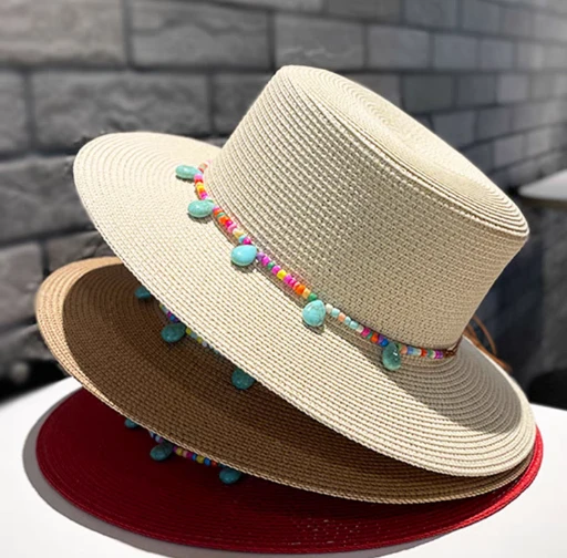 Cappello da sole da donna in carta a forma di stile etnico