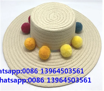 Women Sun Protection Hat con palline colorate