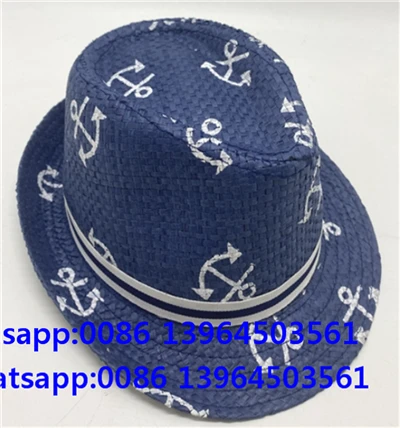 Cappello Fedora con paglia stampata di ancoraggio