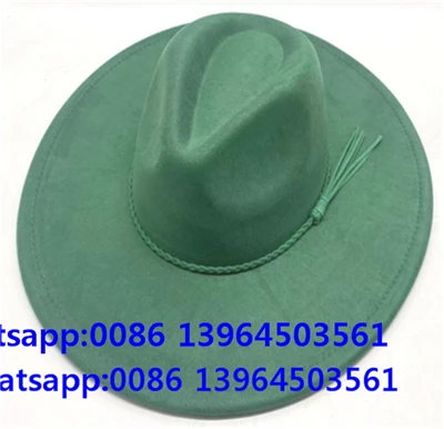 Cappello Fedora Verde Fantasia Con Protezione Solare
