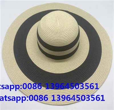 Cappelli estivi da donna con tesa larga e floscio in paglia