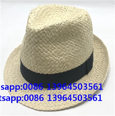 Cappello estivo color crema intrecciato in carta fatta a mano