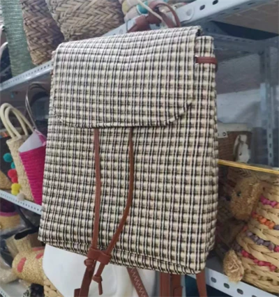 PP Woven Women Backpack Borse