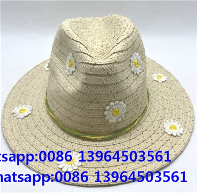 Cappello da sole bowknot di signore paglia