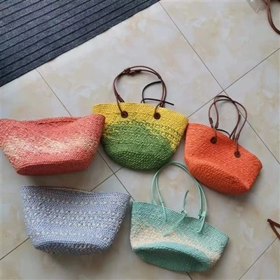 Sacca colorata di carta in tessuto con manici PU