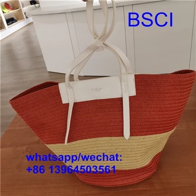 Borsa da spiaggia grande e resistente in paglia