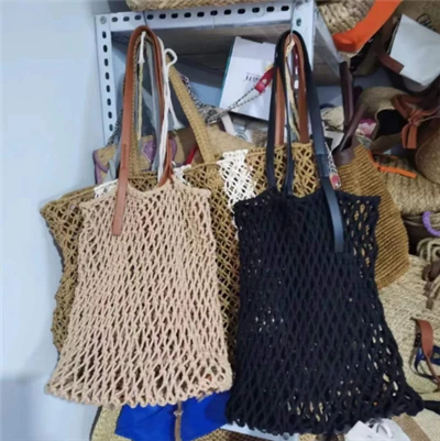 Sacchetto da spiaggia da donna cavo corda di cotone