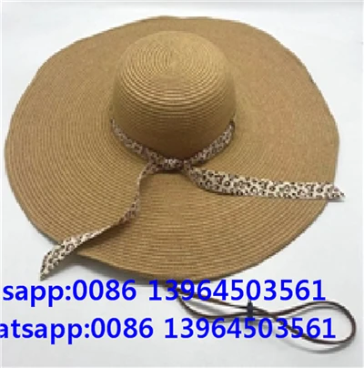 Nuovo cappello da sole alla moda con tesa da donna e corda antivento