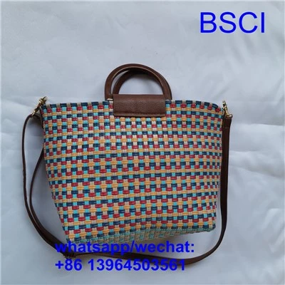 Borsa tote intrecciata a mano