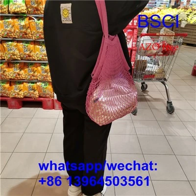 Borsa per la spesa con cordoncino in rete per tartaruga