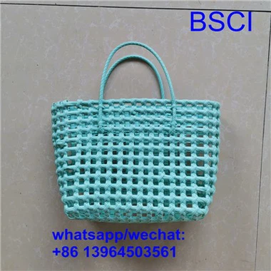 Borsa tote in tessuto di plastica