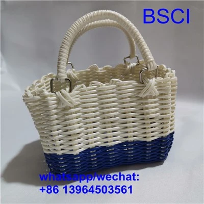 Borsa da spiaggia in tessuto di plastica