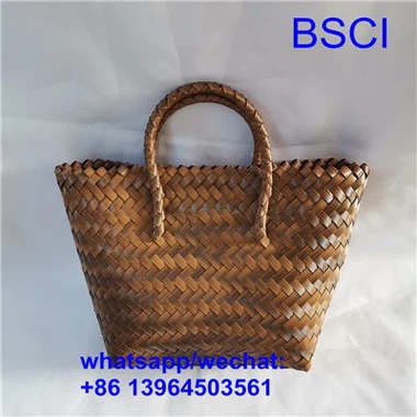 Cesto di stoccaggio intrecciato per lo shopping