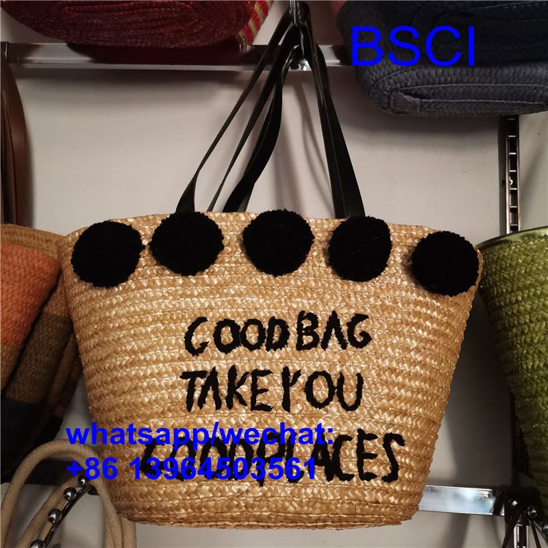 Borsa Di Paglia Ricamata