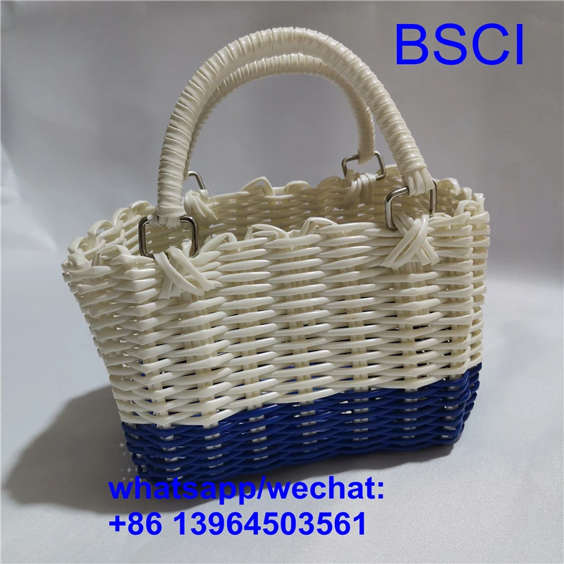 Borsa da spiaggia in tessuto di plastica