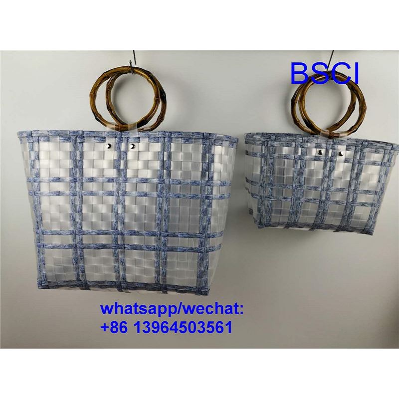 Borsa per cestino in plastica intrecciata